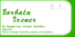 borbala kremer business card